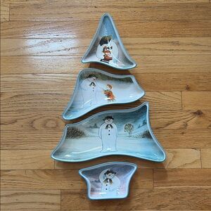 Portmeirion The Snowman 4 Section Tree Server Dish Set